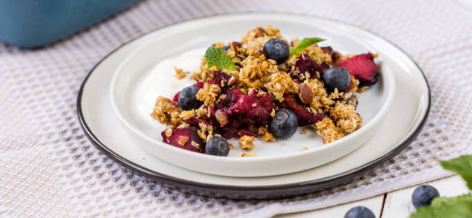 Appel blabar crumble