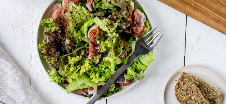 Sallad med fikon och parmaskinka